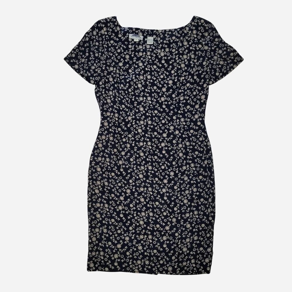 Ann-taylor Women's Cream and Navy Dress